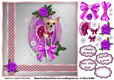 Chihuahua in a Ornate Frame Sbs