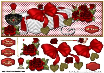 Love Letters with Roses Dl