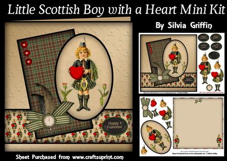 Little Scottish Boy Holding a Heart Mk