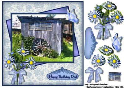 Old Shed with Flowers Sbs