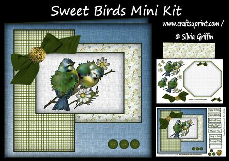 Sweet Blue Birds - Happy Bird-day Mk