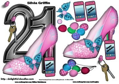 21st Birthday Female with a Pink Shoe