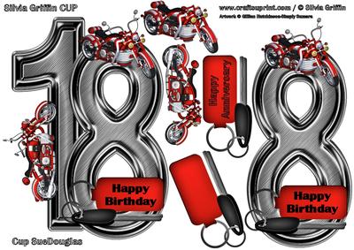 18ht Birthday with Red Motorbike