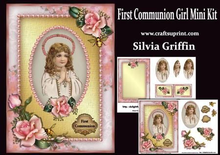 Communion Girl with Roses Sbs
