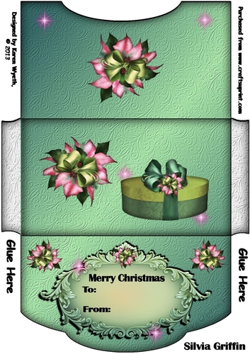 Poinsettia Christmas Money Envelope