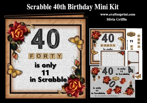 Scrabble Female 40th Birthday MK