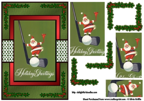 Santa Loves Golfing Pyramid