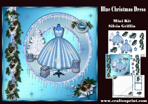 Blue Christmas Dress MK