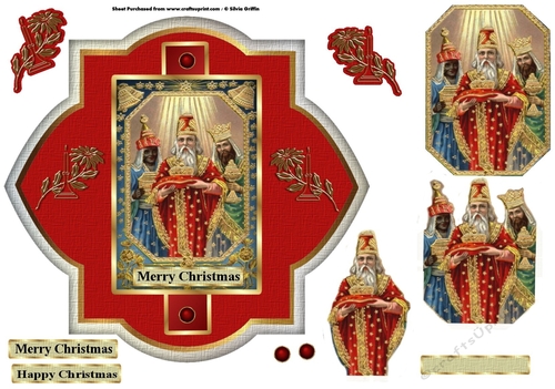 Wise Men With Gifts Decoupage QS