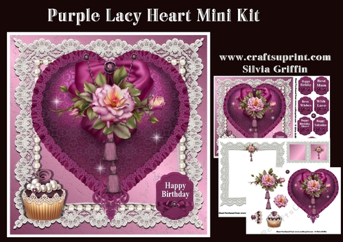 Purple Lacy Heart MK