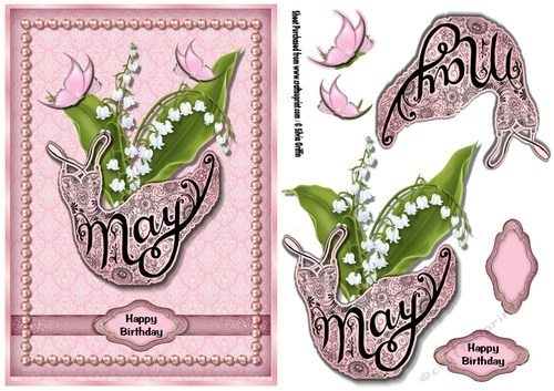 MAY- Birthday with May flower Lilies Of The Valley 