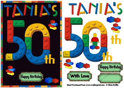 50th Birthday Building Block for Tania