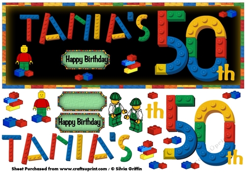 50th Birthday Building Block DL -Tania