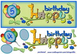 Animal Letters Boy Birthday Card DL