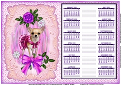 Pretty in Lavender Dog Calendar