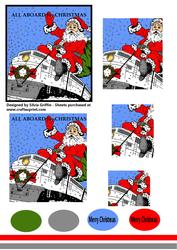 Santa Riding a Train