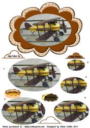 Antique Airplane- Topper and Pyramid