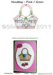 Handbag Pink and Green