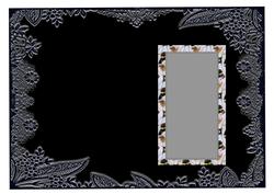 Black Lace with Lady Insert