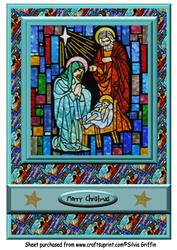 Nativity Stained Glass A4