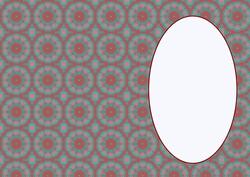 Mosaic in Red and Teal Is