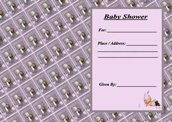 Lavender Baby Shower Insert