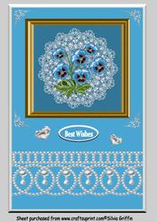Blue Pansy A4