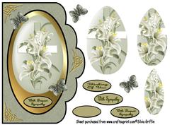 Cross with Lilly Pale Green Qs