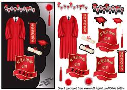 Red Graduation Male Qs