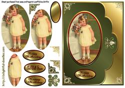 Flower Girl Gold Scaloped Qs