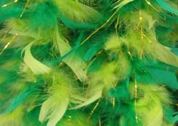 Green Feathers Horizontal Bg