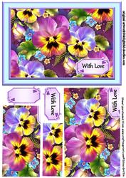 Multi Colored Pansy Pyramid