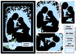 Mother and Child Blue Qs