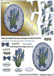 Blue Tulips and Lace Mum