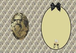 Vintage Couple in Gold and Black Insert