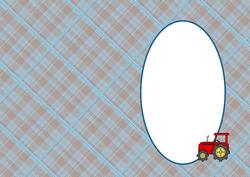 Blue Plaid and Tractor Insert