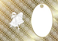 White Lace on Gold and Wedding Bells Is
