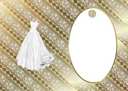 Wedding Dress on Gold and Lace Is