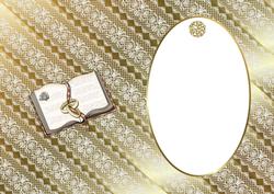 White Lace on Gold and a Bible Is