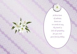 Lilac Lace and Lilies with Poem Is