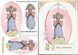 Holy Communion Girl with Vail and Bible Qs