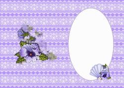 Lilac with Pansies and Lace Is