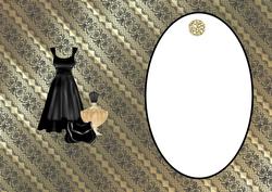 Black Lace on Gold with Accessories Is