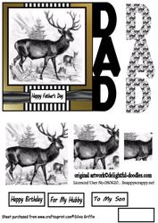 Dad Over the Edge Card with a Stag Qs