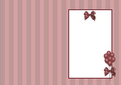 Wine Colored Stripes with Bow and Balloon's Is