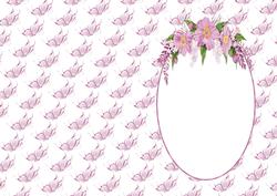 Lilac with Butterfly and Flowers Is