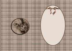 Sepia Colored Santa and Little Girl Is
