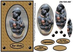 Ethnic Lady Holding a Baby Qs Oval