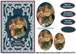 Angels and Baby Jesus Sorounded by Lace Qs