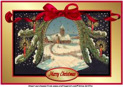 Christmas Village in a Bell A4